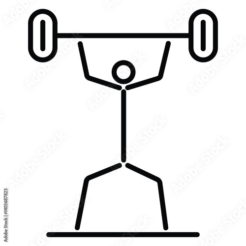 Athletic logo and symbol of fitness body builder vector illustration. vector illustration of man holding barbel