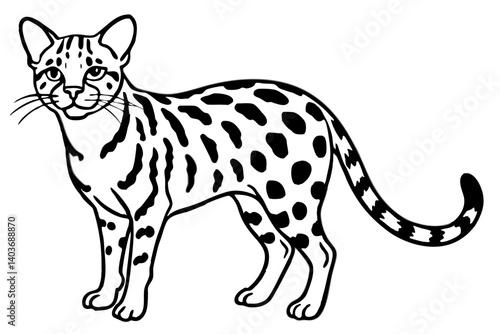 Margay Outline Art