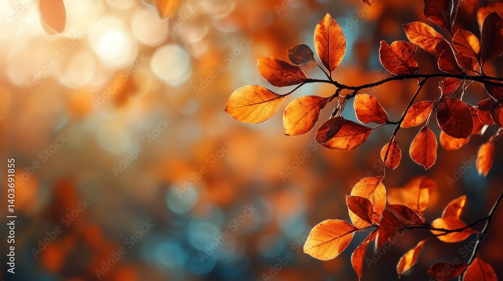 Autumnal Serenity: Golden Leaves in the Sun's Embrace Autumnal Serenity: Golden Leaves in the Sun's Embrace