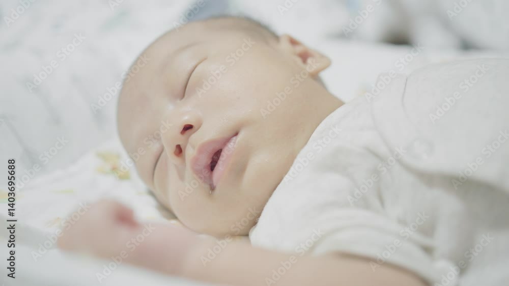 A serene moment capturing a sleeping baby, showcasing innocence and tranquility. This image evokes feelings of warmth and joy, perfect for themes related to childhood and family. A serene moment capturing a sleeping baby, showcasing innocence and tranquility. This image evokes feelings of warmth and joy, perfect for themes related to childhood and family.
