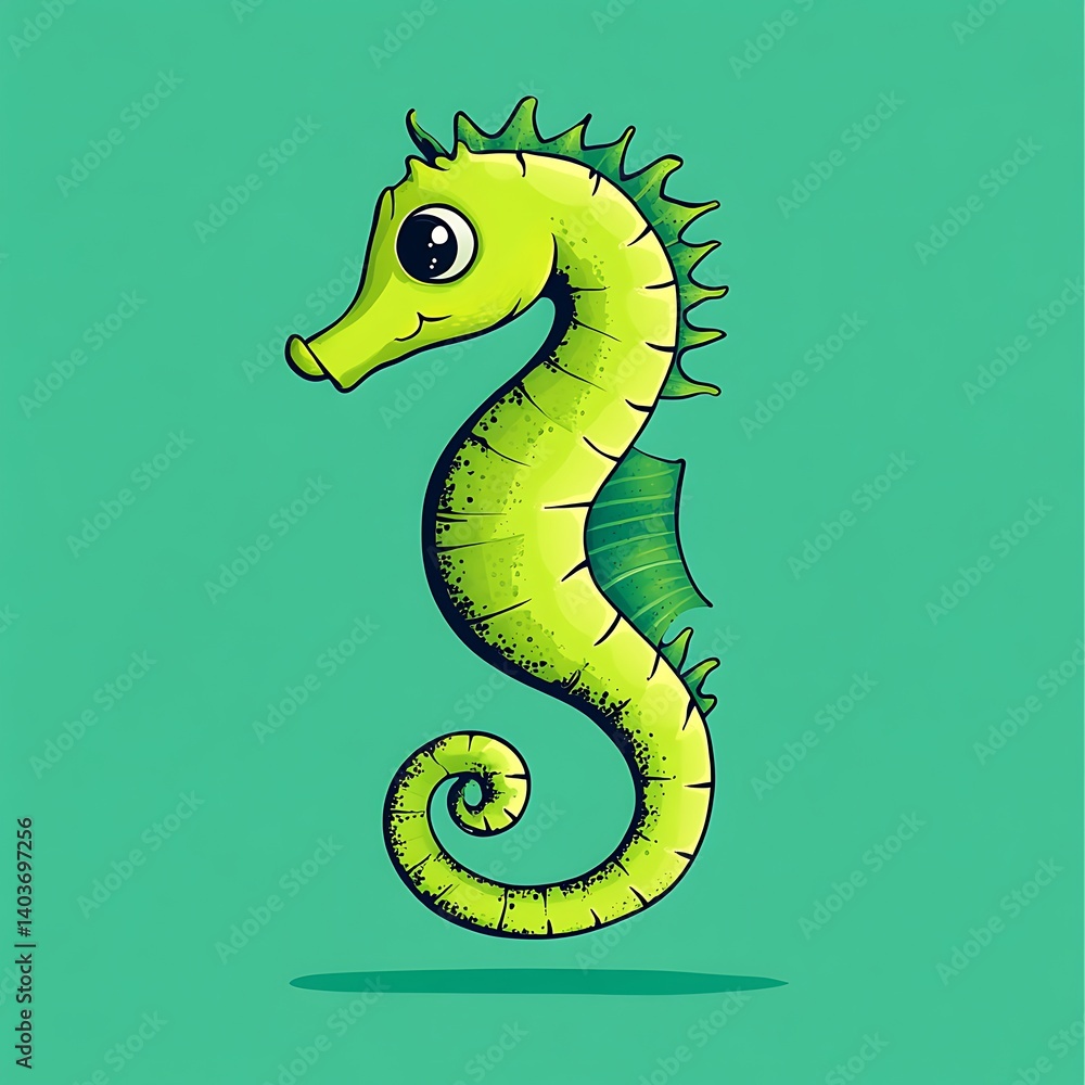 Fototapeta premium Seahorse floating in water