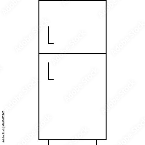 Fridge icon single vector illustration