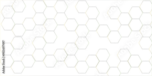 White Hexagonal Background. Luxury White Pattern. Vector Illustration. 3D Futuristic abstract honeycomb mosaic white background  geometric mesh cell texture wallpaper.