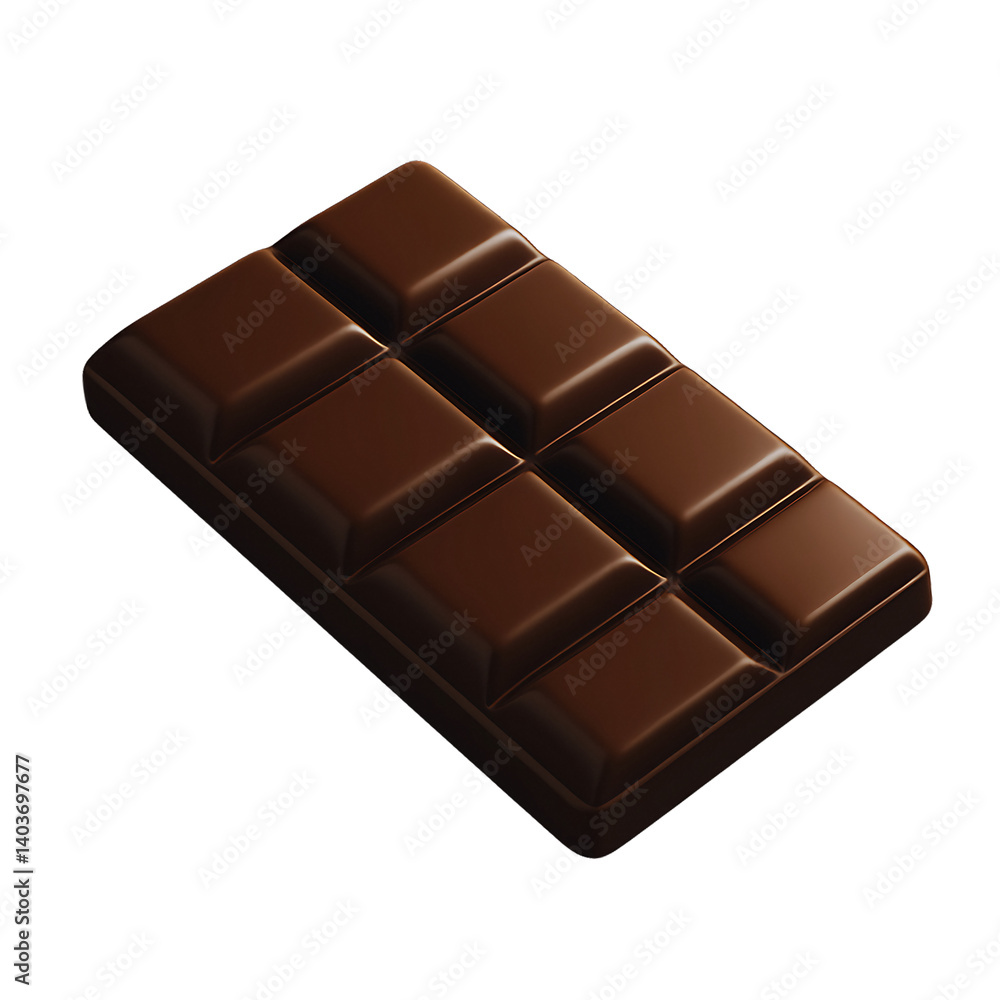 3D render dark Chocolate Bar on a Transparent background 3D render dark Chocolate Bar on a Transparent background