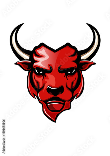 Illustration of a bull's head