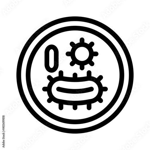 bacteria line icon