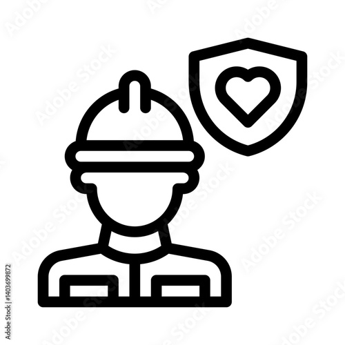 health worker line icon