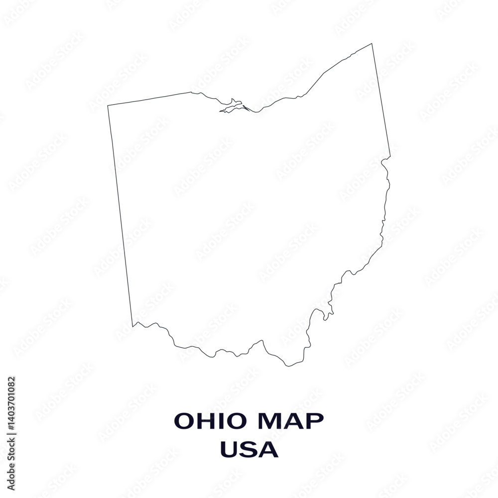 Map of Ohio, Map of Ohio USA States, Ohio state of USA Vector Illustration.
Map of Ohio, Map of Ohio USA States, Ohio state of USA Vector Illustration.