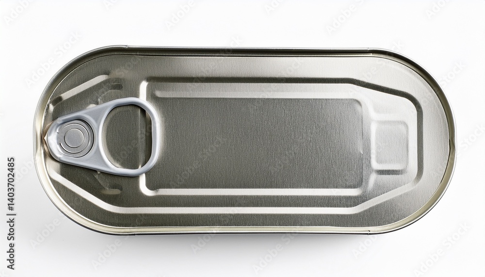 rectangular tin can with ring for opening on isolated background rectangular tin can with ring for opening on isolated background