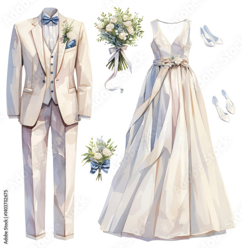 Obraz na płótnie PNG Bride wedding suit clothing footwear apparel. w salonie