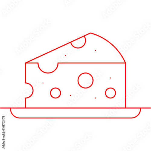 Cheese single vector icon illustration