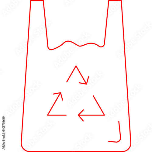 Plastic Bag icon single vector illustration