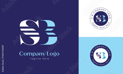 Creative logo using letter S and B, suitable for transport, finance and trading business brands