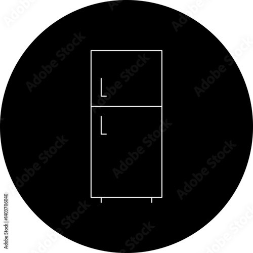 Fridge icon single vector illustration