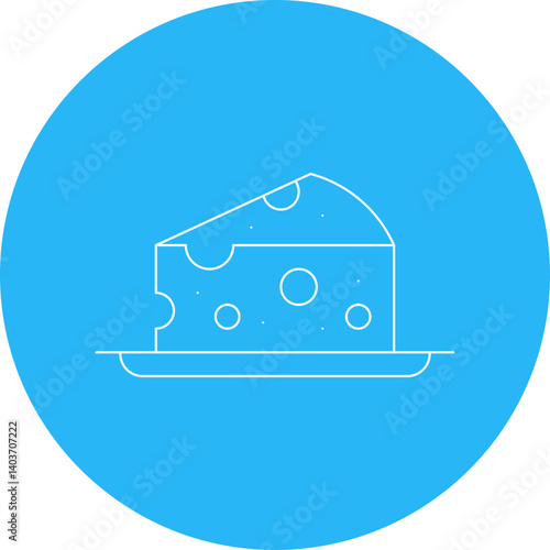 Cheese single vector icon illustration