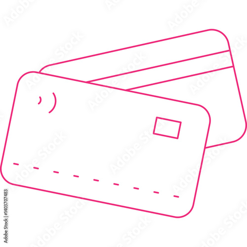 Debit Card icon single vector illustration