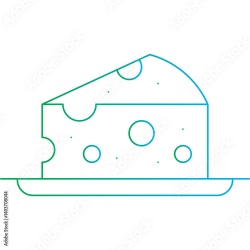 Cheese single vector icon illustration