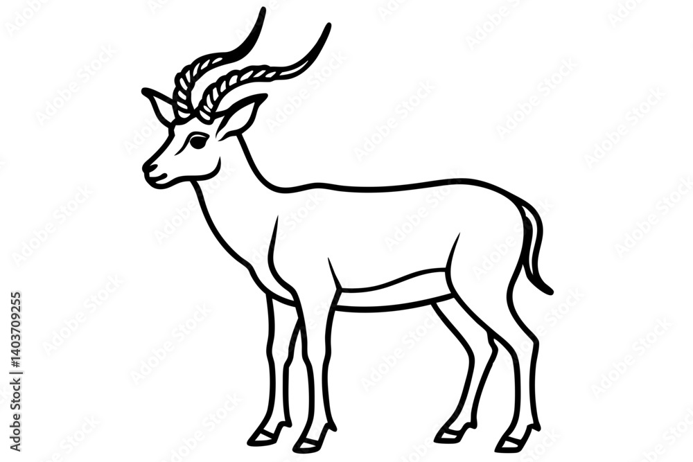 Obraz premium Markhor Minimalist Vector