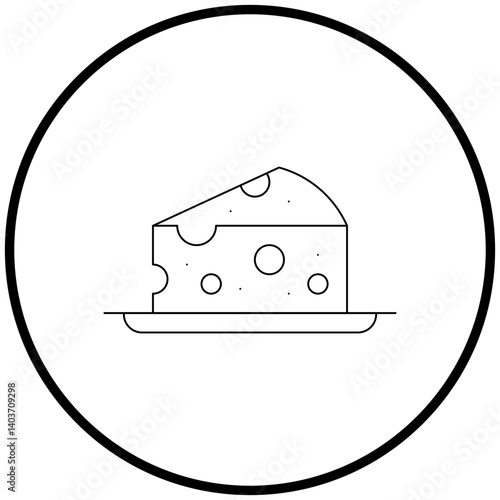 Cheese single vector icon illustration