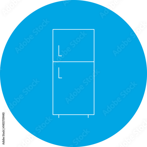 Fridge icon single vector illustration