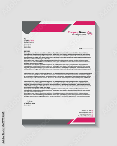 Modern business and corporate letterhead template