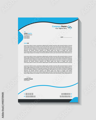 Modern business and corporate letterhead template