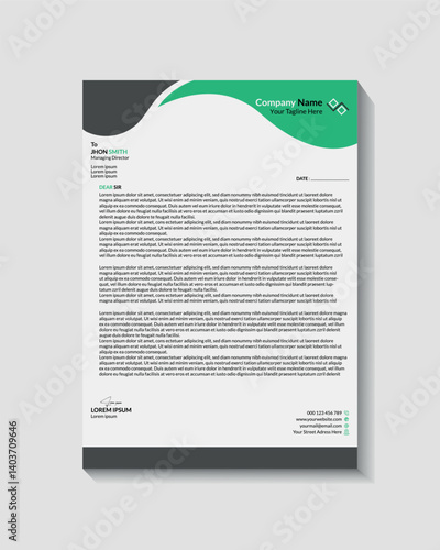 Modern business and corporate letterhead template