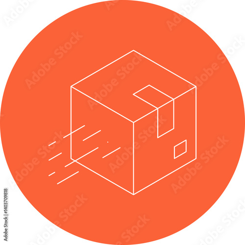 Delivery Box icon single vector illustration