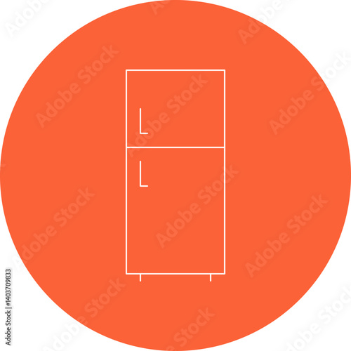 Fridge icon single vector illustration
