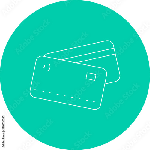 Debit Card icon single vector illustration
