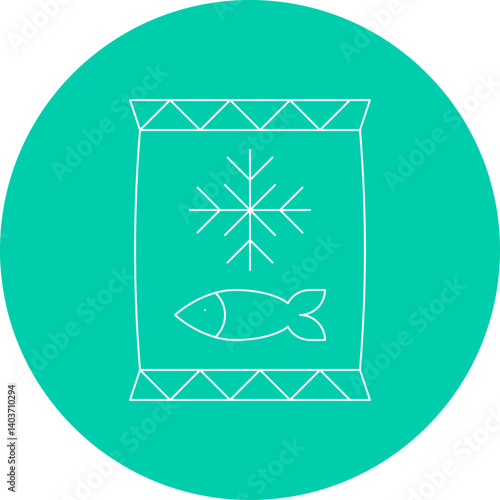 Frozen Food icon single vector illustration