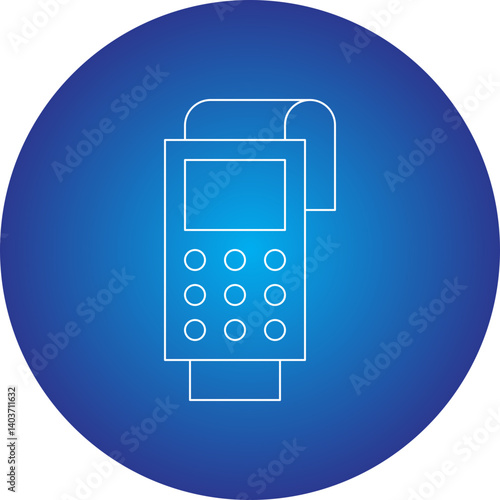 Pos Terminal icon single vector illustration