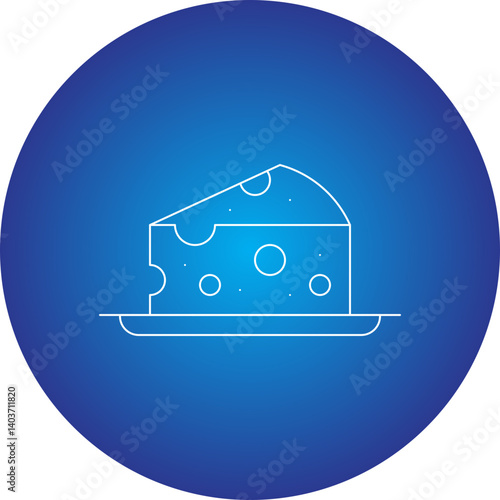 Cheese single vector icon illustration