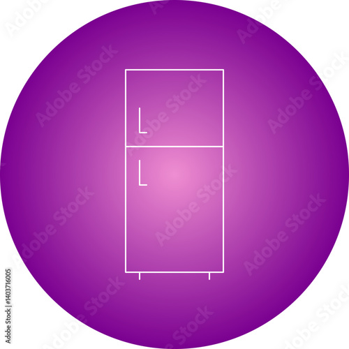 Fridge icon single vector illustration