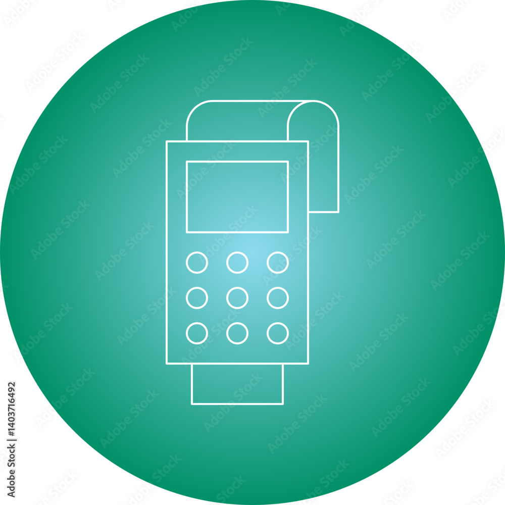 Pos Terminal icon single vector illustration Pos Terminal icon single vector illustration