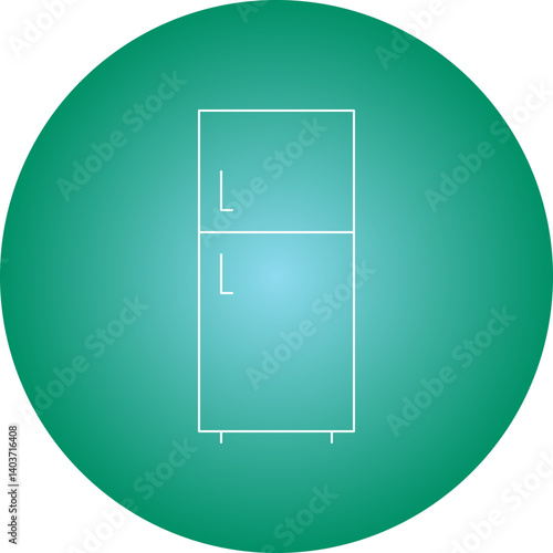 Fridge icon single vector illustration