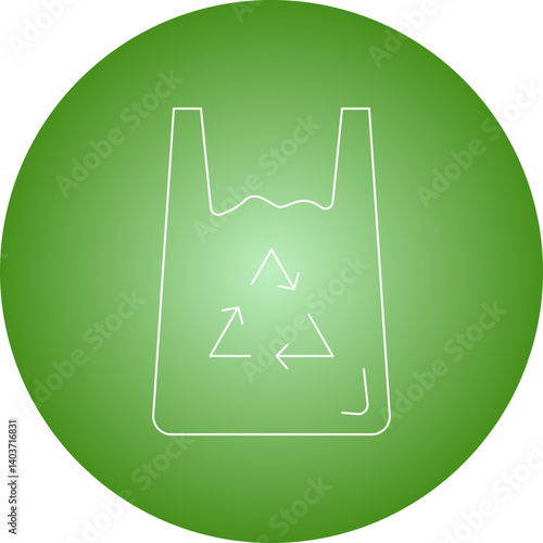 Plastic Bag icon single vector illustration