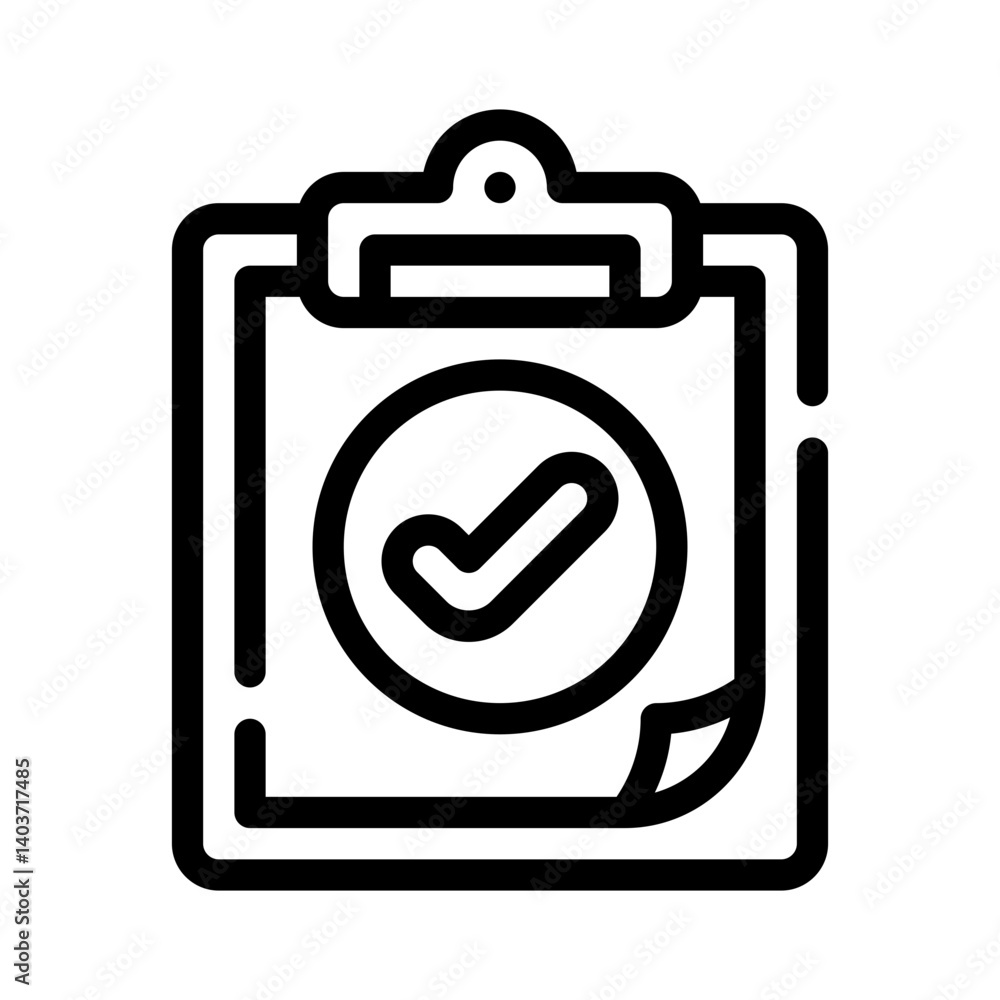 task completed line icon