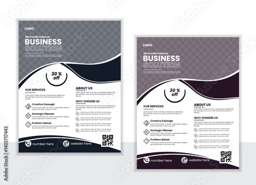 Vector modern unique corporate business flyer template design
