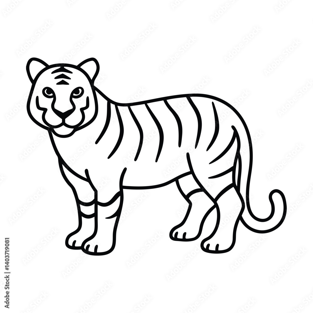 vector illustration of a tiger vector illustration of a tiger