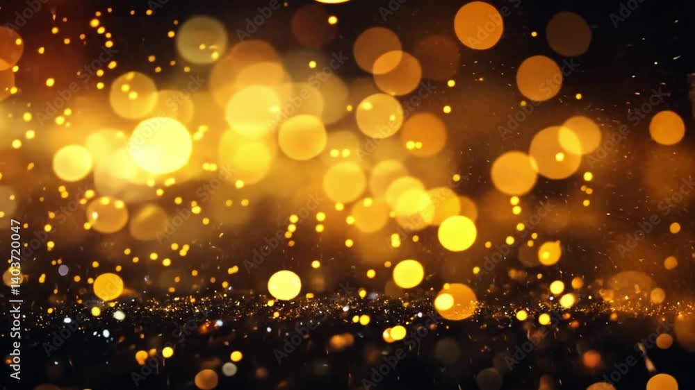 Golden bokeh lights create a warm, festive atmosphere with sparkling details during a celebration Golden bokeh lights create a warm, festive atmosphere with sparkling details during a celebration