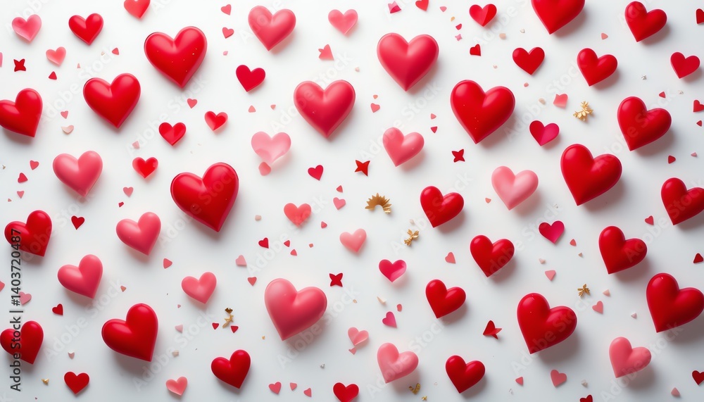 Red and Pink Hearts Pattern for Mother's Day Red and Pink Hearts Pattern for Mother's Day