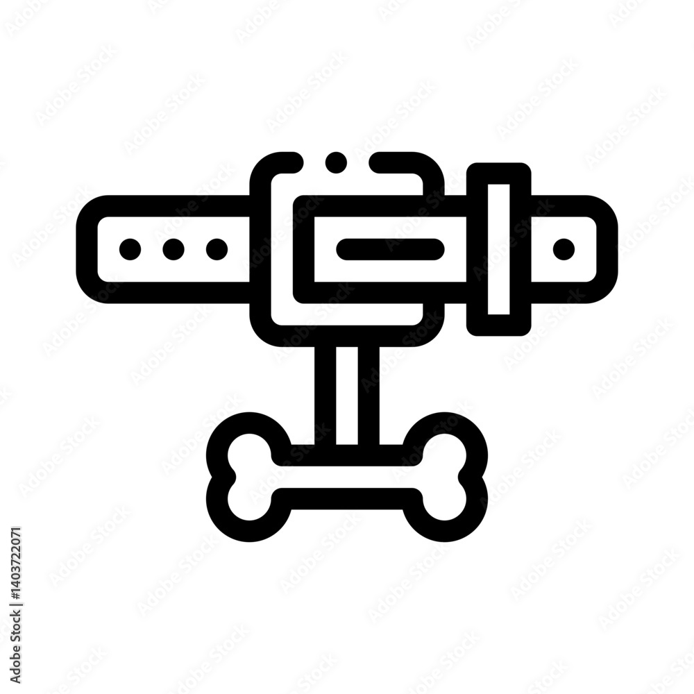 dog leash line icon dog leash line icon