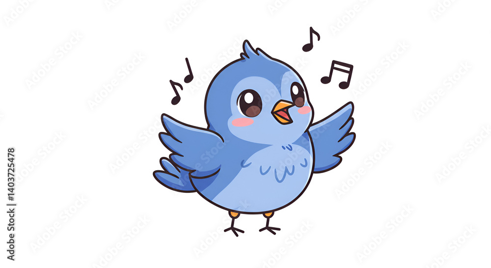 Fototapeta premium Singing Bird – No Background