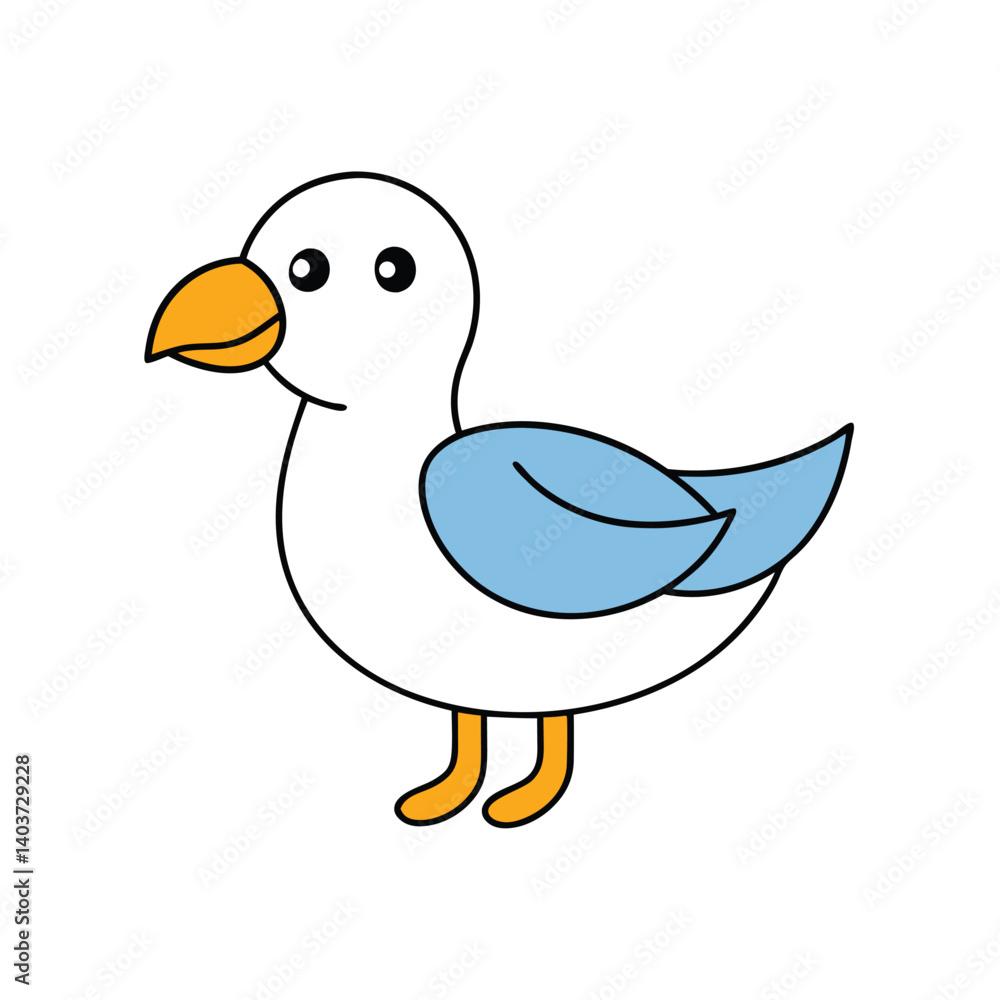 Fototapeta premium Albatross Vector Art Illustration | Colorful Albatross Bird Design