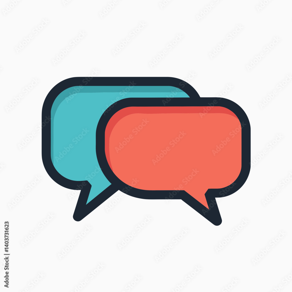 vibrant red speech bubble with blue background stock illustration vibrant red speech bubble with blue background stock illustration