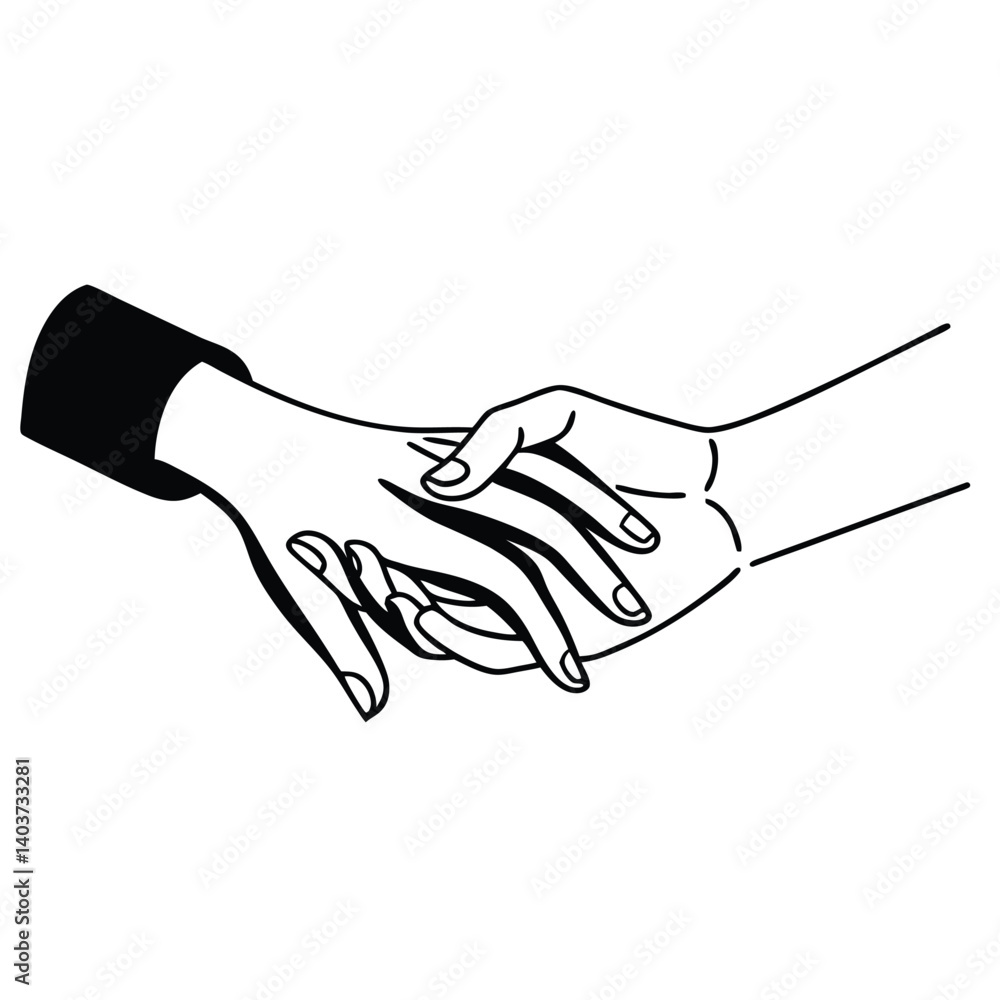 Fototapeta premium handshake vector illustration