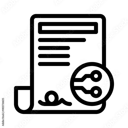 smart contract line icon