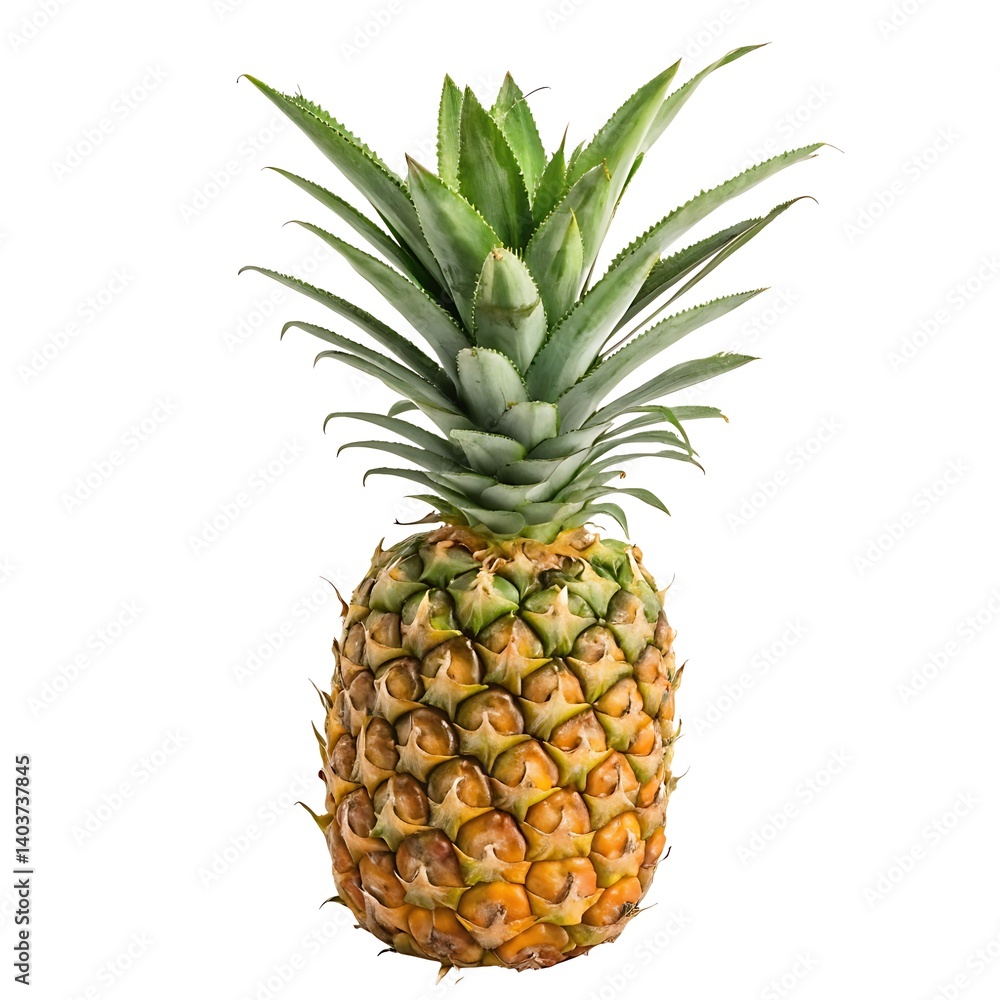 Ripe pineapple isolated on white background. Ripe pineapple isolated on white background.