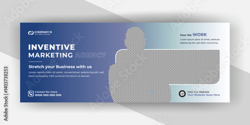 Business Facebook marketing cover design template
